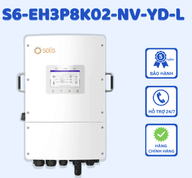Inverter solis  hybrid 3 phase áp thấp 8kw